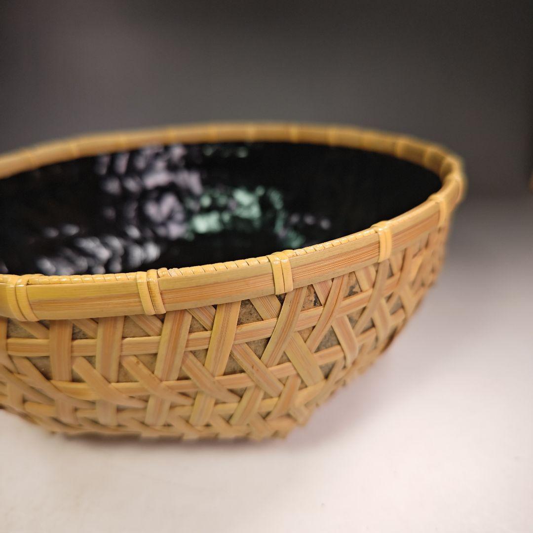 イ832 炭斗『田中篁斎造』『玄々斎好　常盤篭　炭斗籠　共箱』茶道具