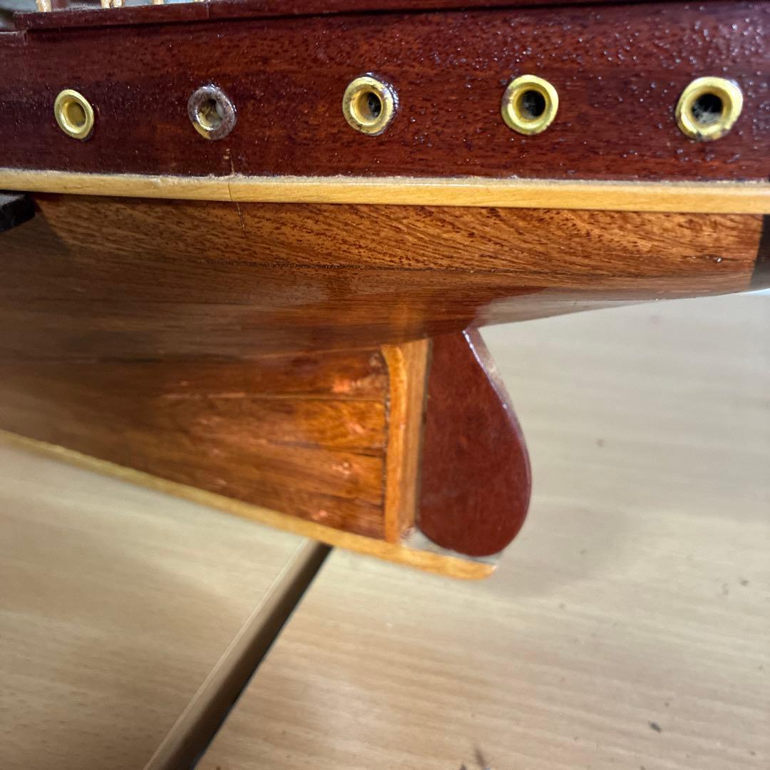 大型 木製 帆船模型 インテリア オブジェ 飾り船 自宅保管品