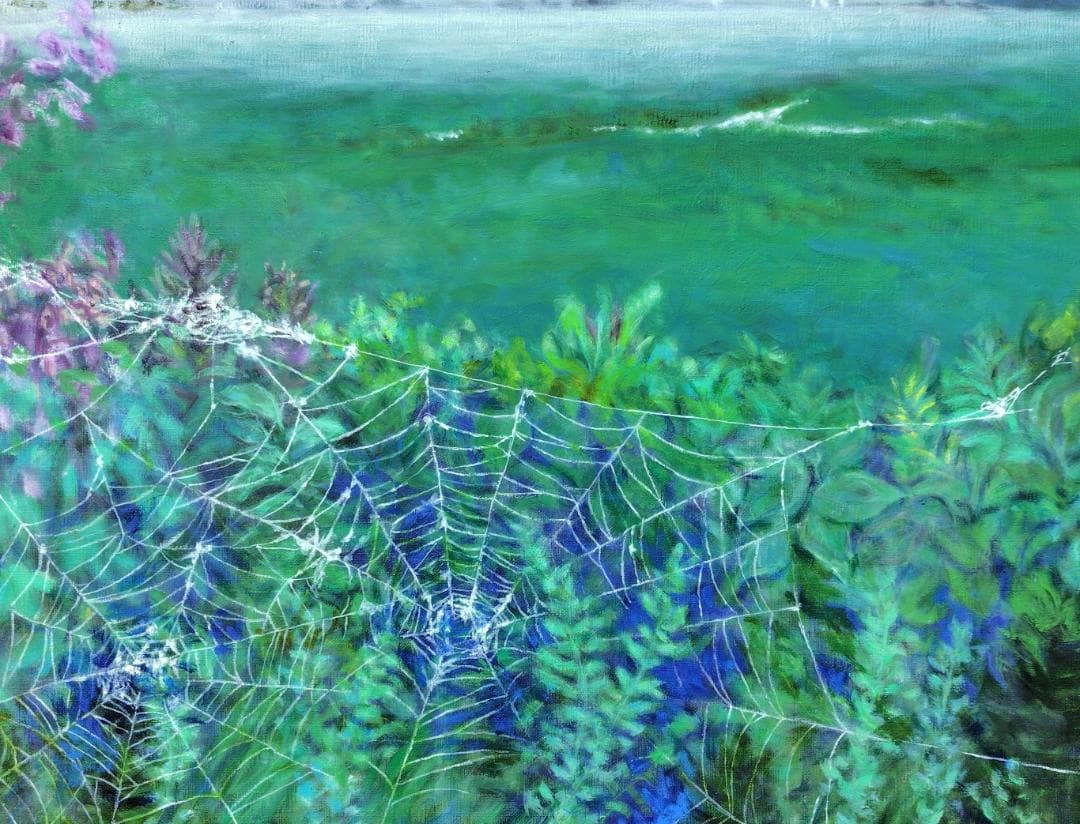 「梅雨明け」2008 F20 絵画 油絵 油彩画 アート 風景画 尾瀬ヶ原