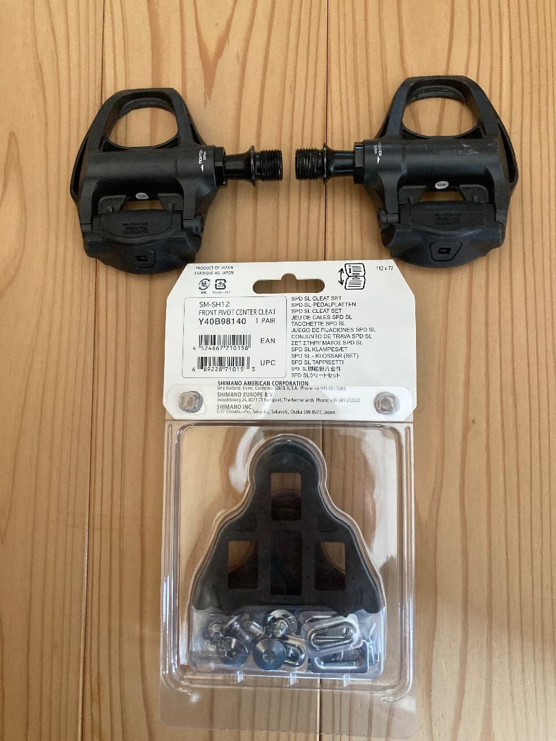 シマノのビンディングペダル と新品クリートセット、SIDIのビンディングシューズ
