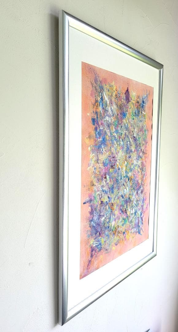 香水 / 抽象画 77×56㎝ B2 額縁セット 原画1点のみ モダンアート