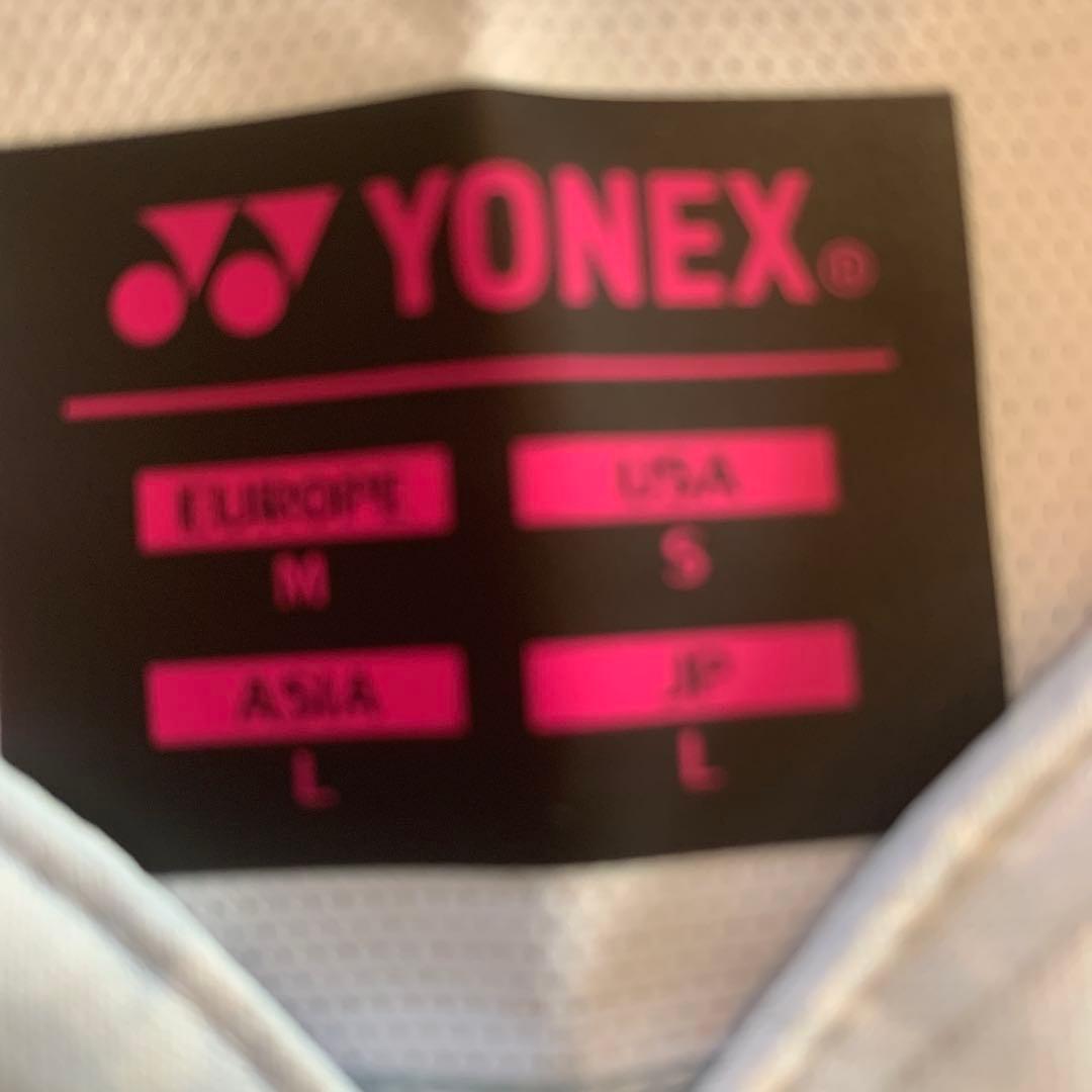 YONEX ノースリーブウェア Lサイズ ホワイト/レッド