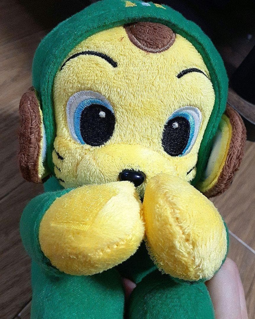 阪神タイガース　緑のパーカー キー太　抱きつきぬいぐるみポーチ