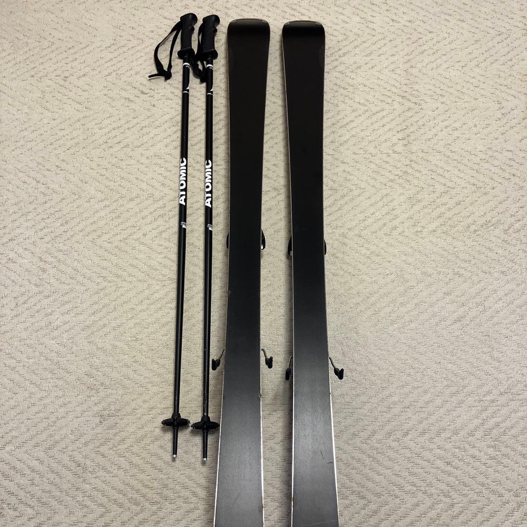 スキー板（金具付）、ストックセット