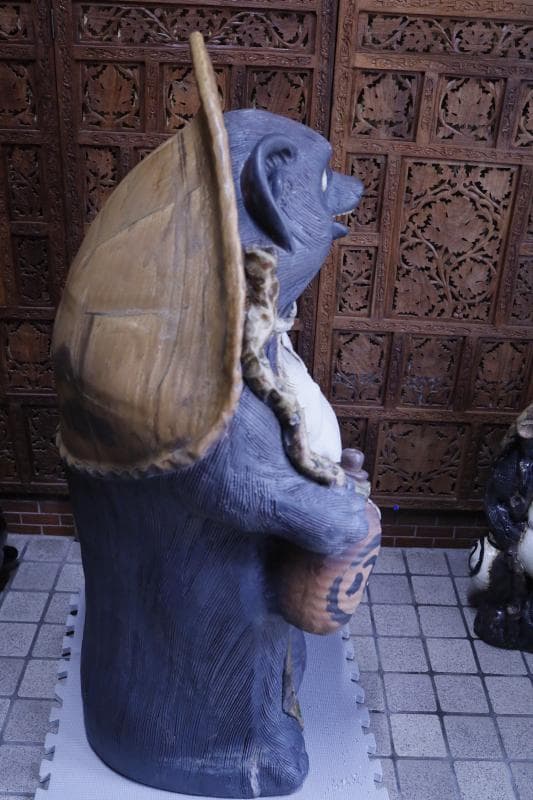 【引き取り限定】特大 古い信楽焼　狸 高さ115㎝ /骨董/古美術/美術品