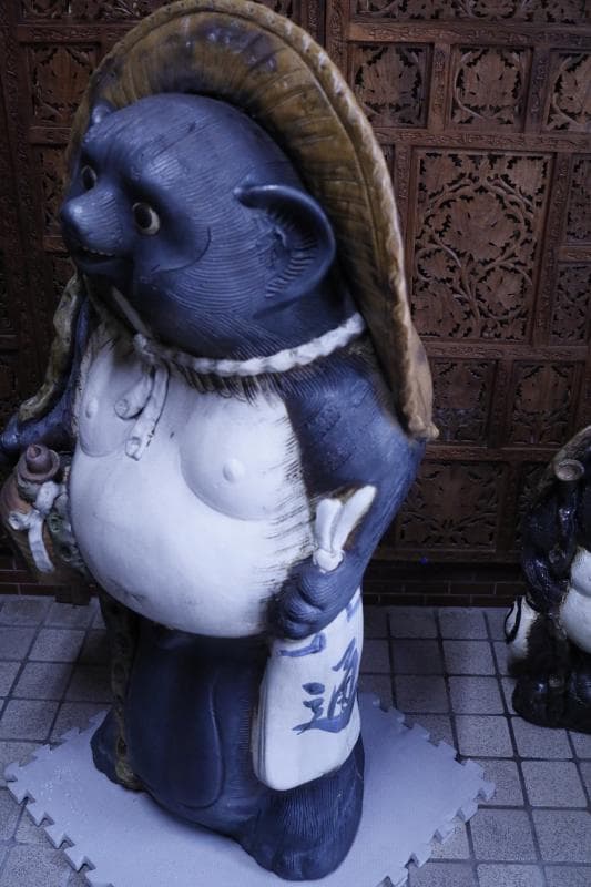 【引き取り限定】特大 古い信楽焼　狸 高さ115㎝ /骨董/古美術/美術品