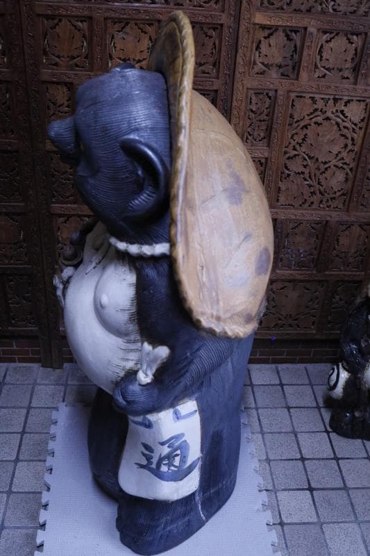 【引き取り限定】特大 古い信楽焼　狸 高さ115㎝ /骨董/古美術/美術品