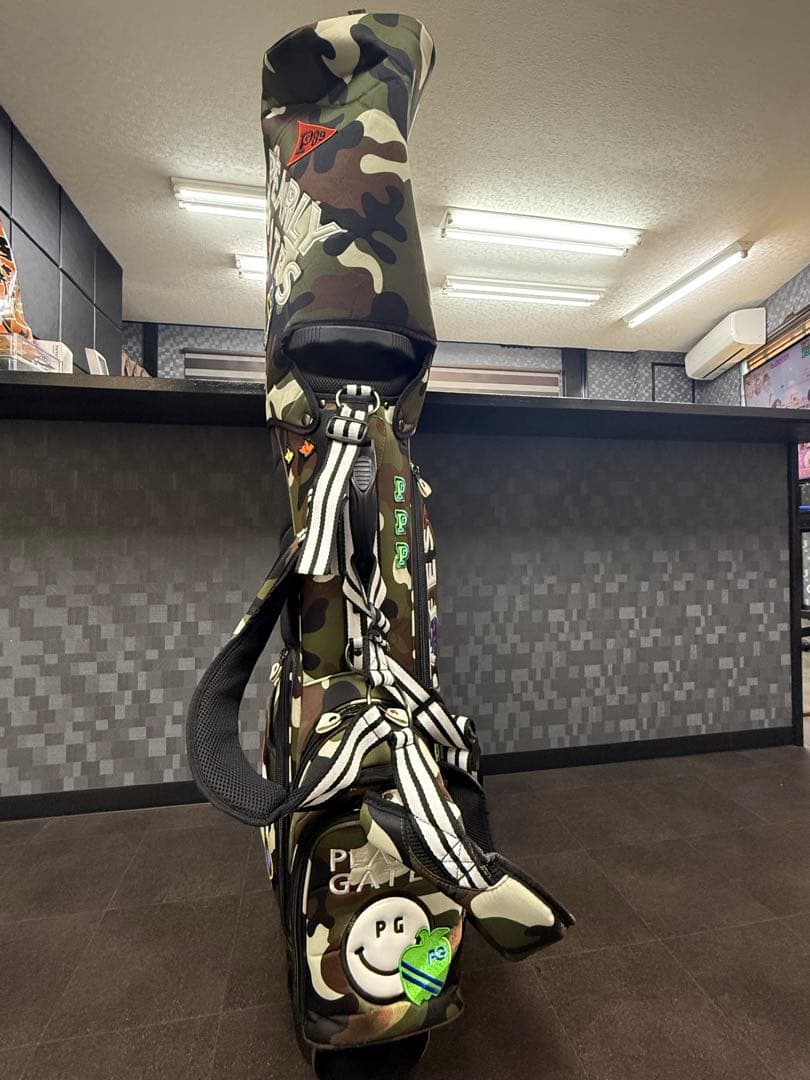 PEACE GATES 迷彩ワッペンキャディバッグ