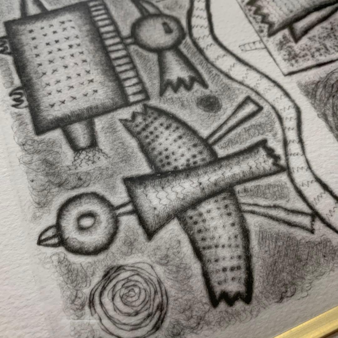 貴重‼️幸地学　銅版画　「実在しない鳥の肖像」グラミー賞公式アーティスト　美術品