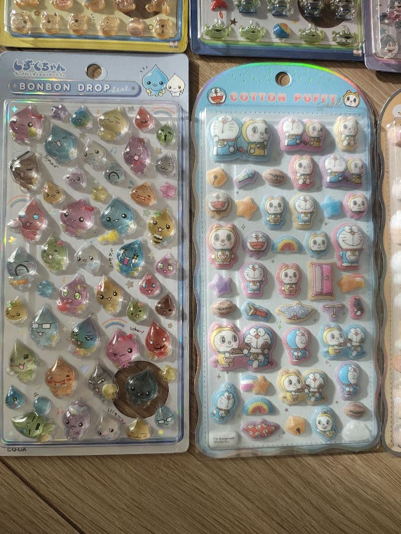 正規品ボンボンドロップシールディズニー　コットンパフィドラえもんまとめ売り