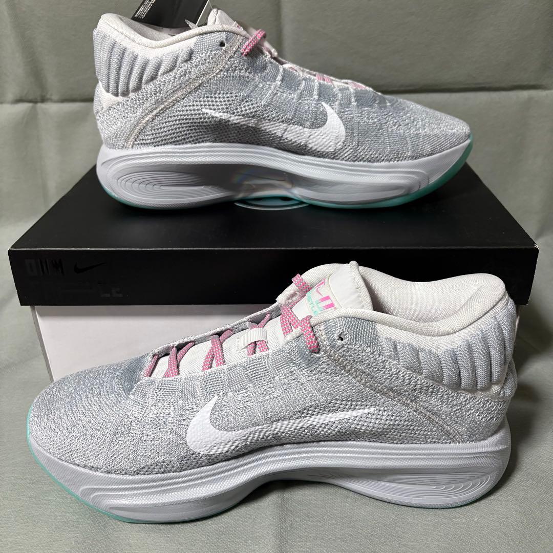 ナイキ　G.Tハッスル3 グレー　グリーン　ピンク　緑　28.0