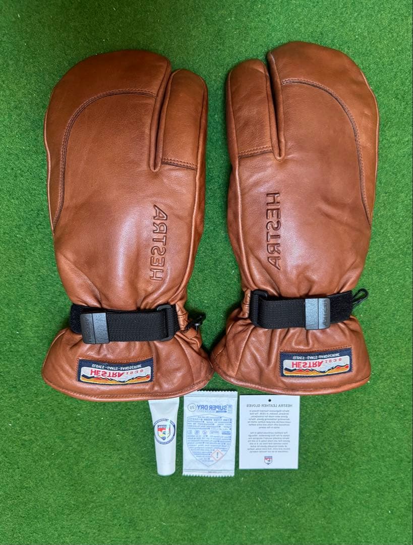 HESTRA 3-FINGER GTX FULL LEATHER サイズ9