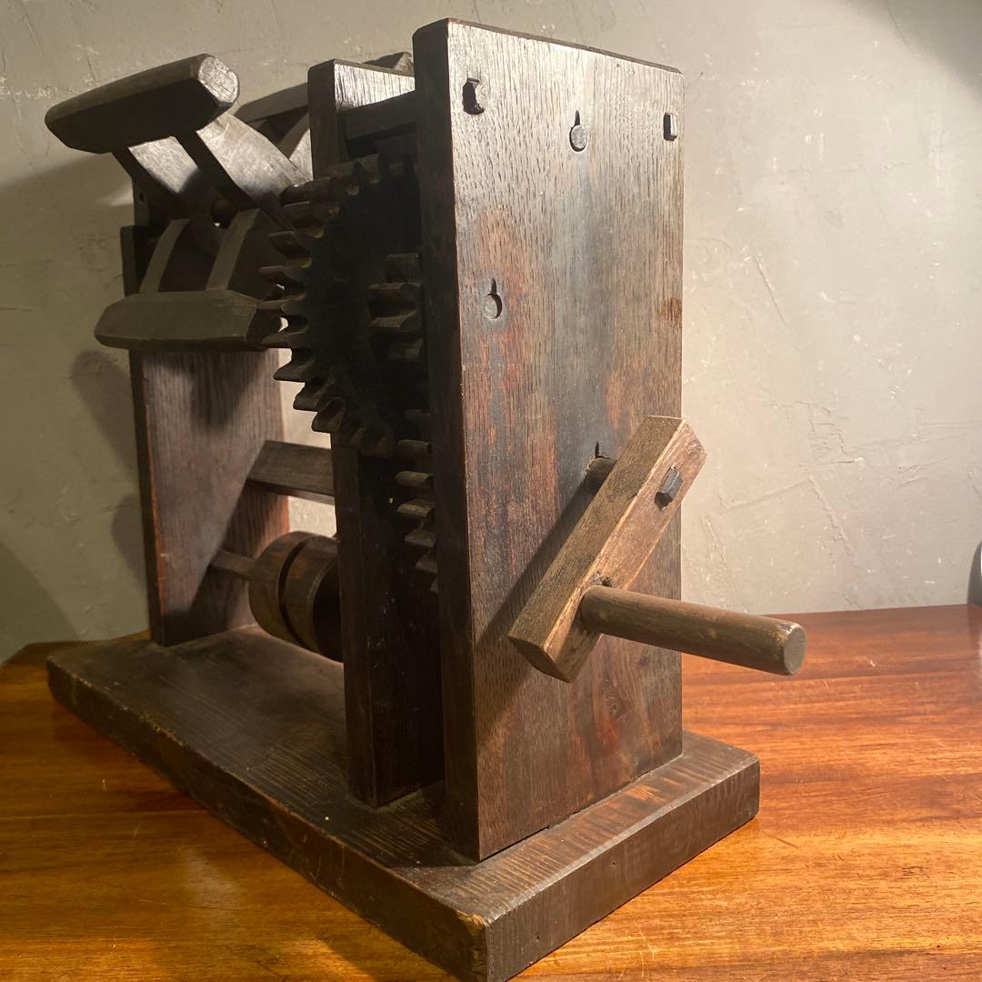 時代物 木製 手動糸巻き機 骨董品 古道具 動作品 アンティーク 古民家