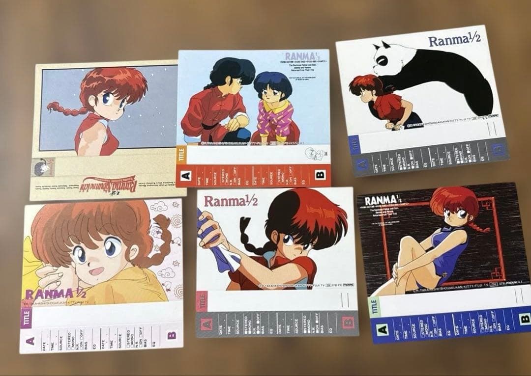 当時物 らんまカセットインデックス76枚まとめ売り