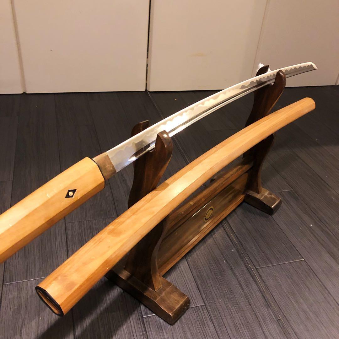 最高級模造刀 濃州関工　白鞘 太刀　樋入り刀身　居合刀 太刀　重みあり