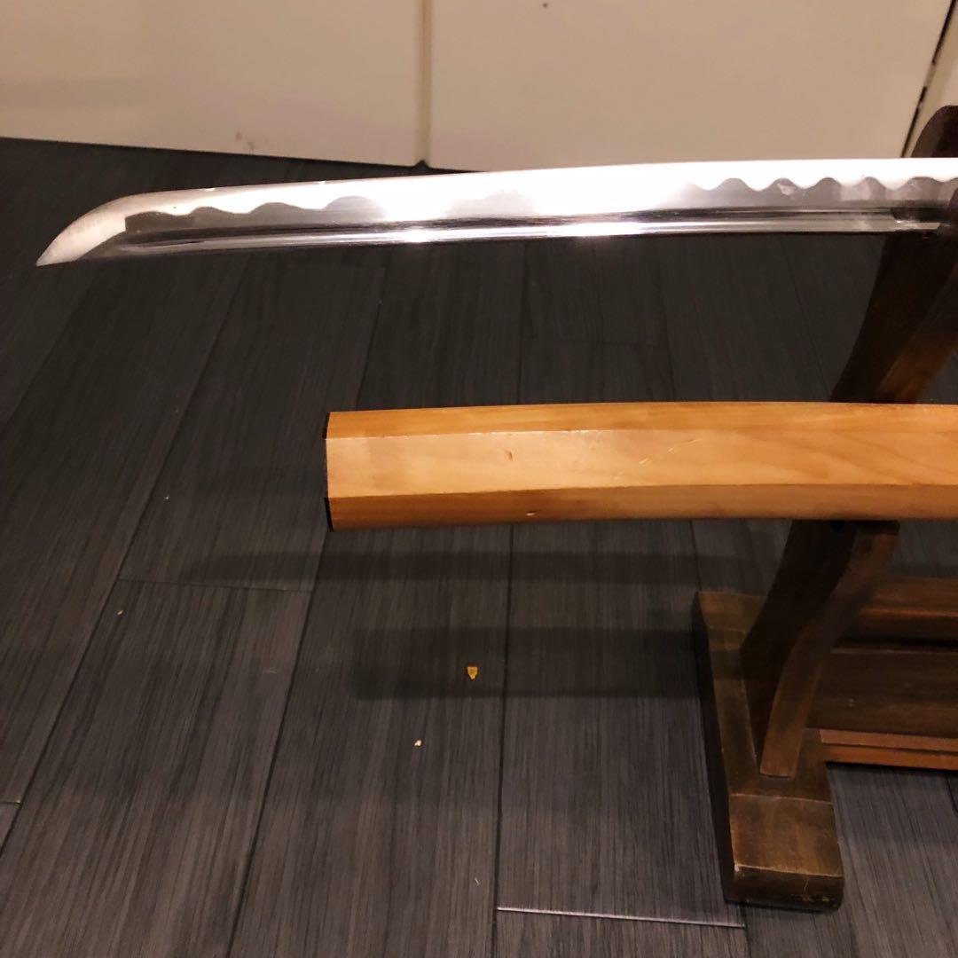 最高級模造刀 濃州関工　白鞘 太刀　樋入り刀身　居合刀 太刀　重みあり