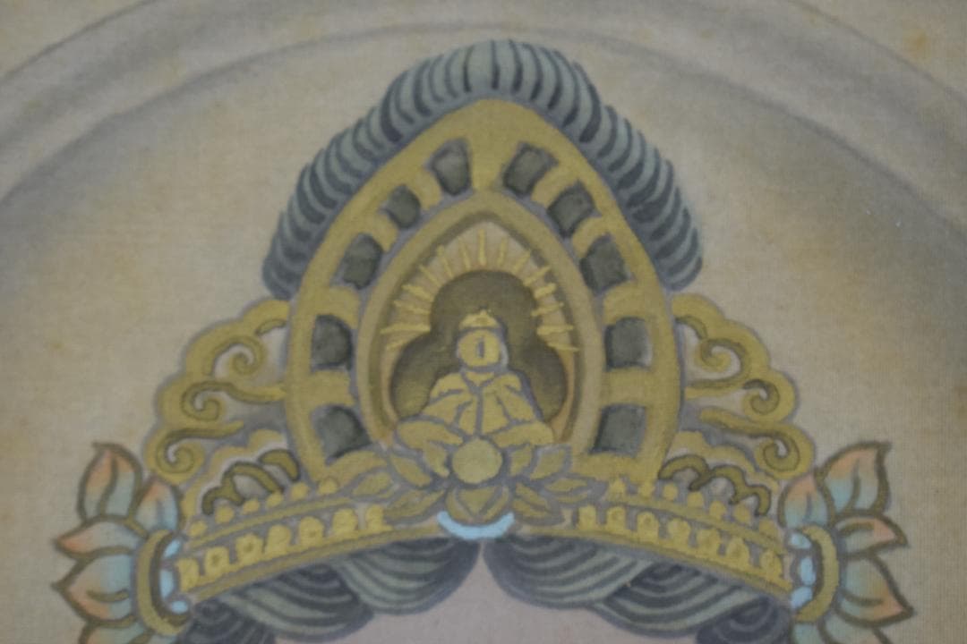 紺一彩/聖観音図/掛軸☆宝船☆Z-90