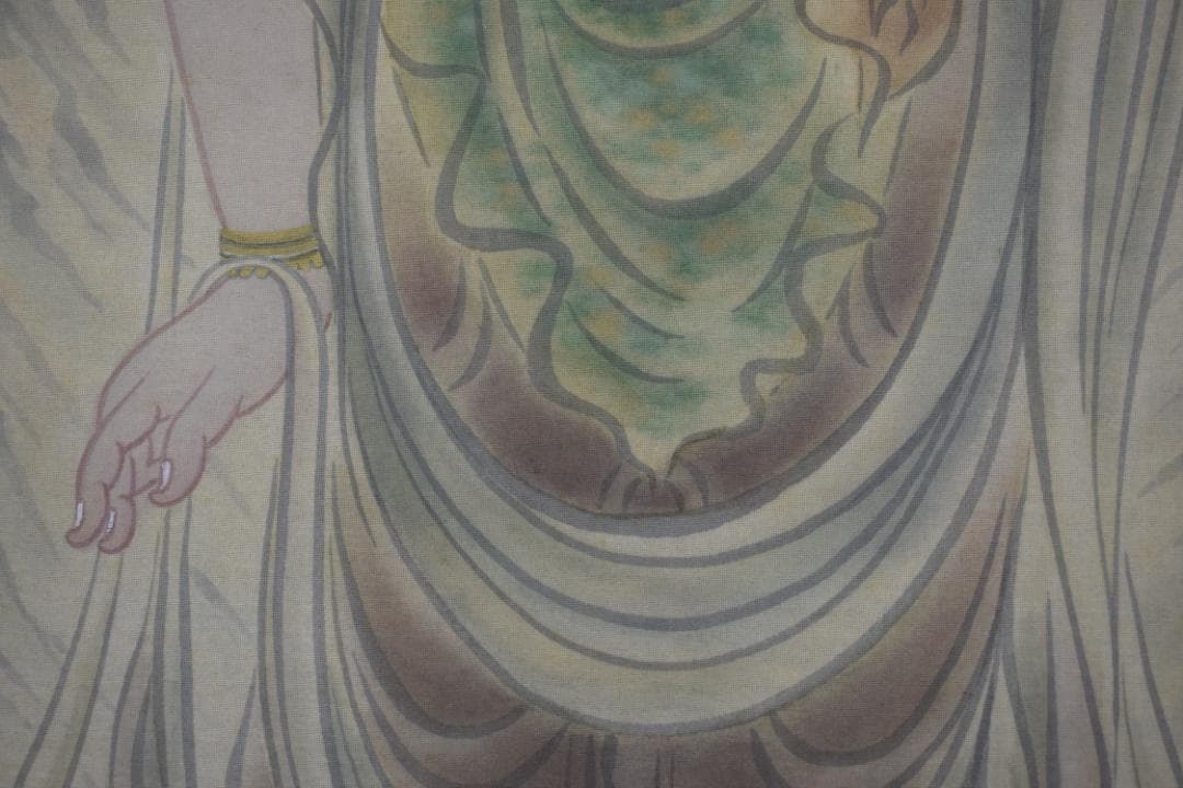 紺一彩/聖観音図/掛軸☆宝船☆Z-90