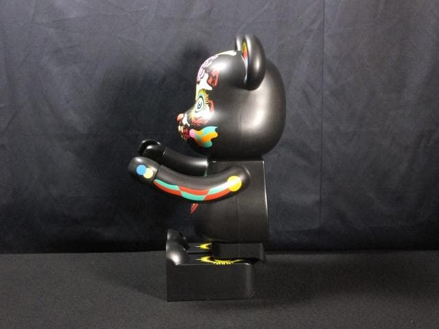 現代美術 田名網敬一　直筆サイン『BE@RBRICK 1000％黒』1205A
