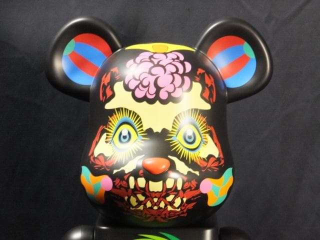 現代美術 田名網敬一　直筆サイン『BE@RBRICK 1000％黒』1205A