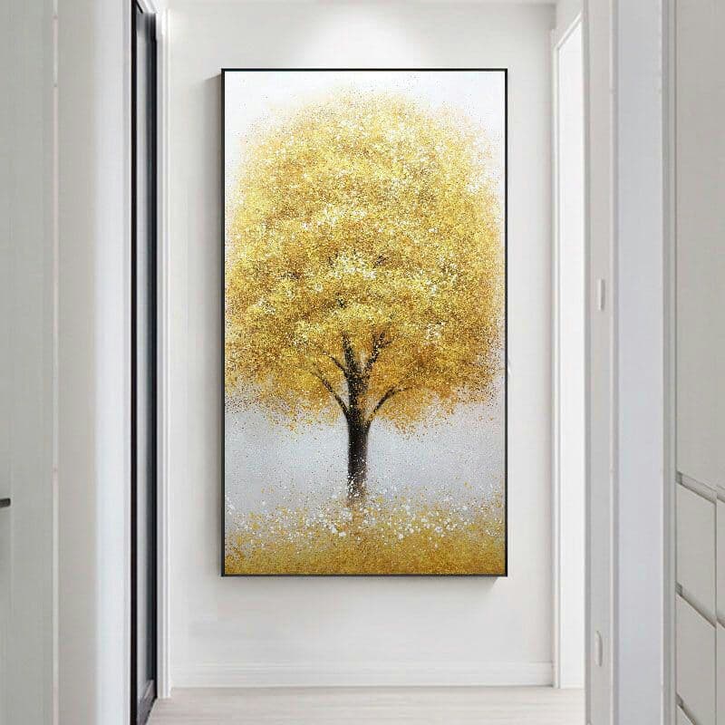 リビング装飾画の抽象的な手描きの油絵の玄関の廊下に掛けてあります。