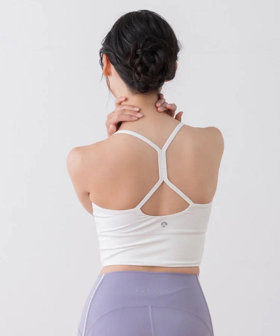 【SUKALA】ブラトップ付きペーパーライクタンクトップ