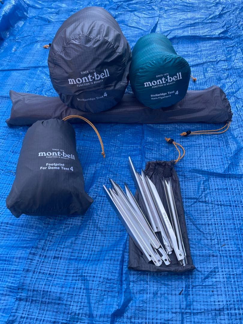 モンベルステラリッジテント4 レインフライ、グラウンドシート オプショナルロフト