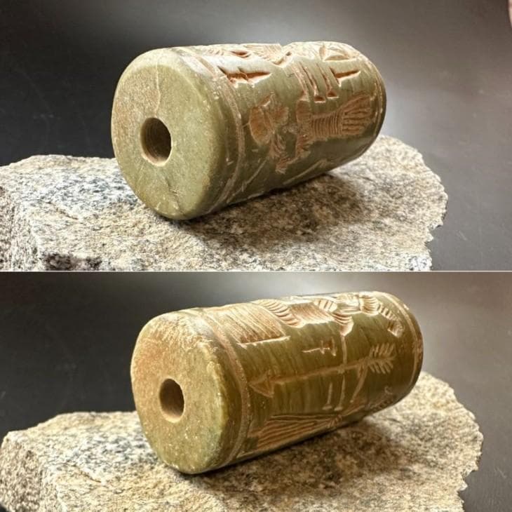 円筒印章 古代 メソポタミア文明 スタンプ 楔形文字 バビロン 1483