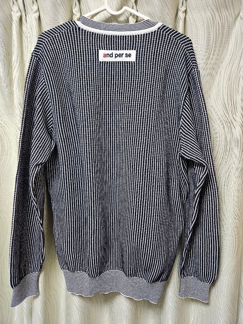 【美品】and per se アンパスィ Vネックセーター メンズゴルフウェア