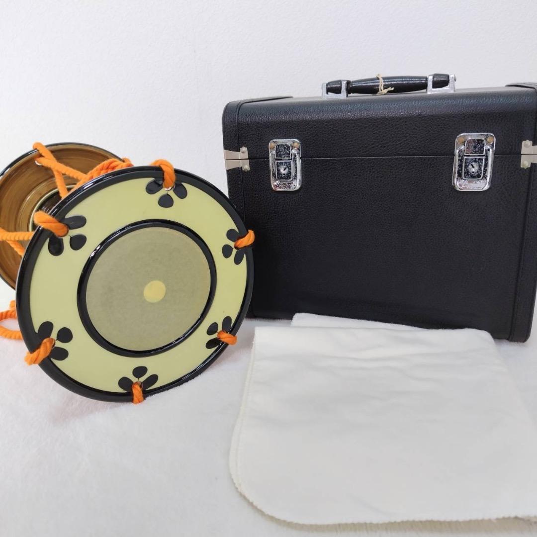 合成皮革製　小鼓　入門セット　和楽器　美品　ケース付き