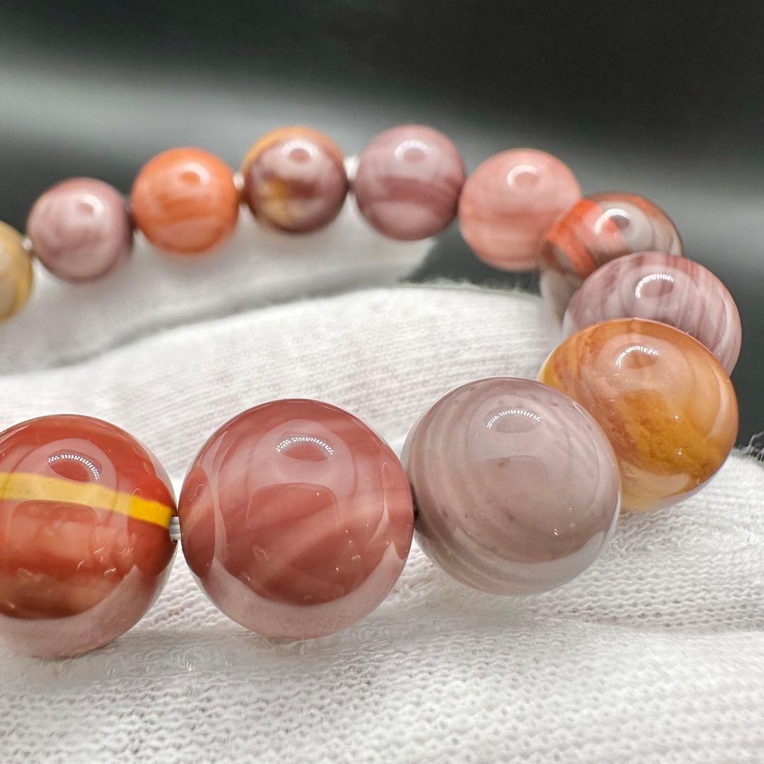 珍しい色味！！　トロピカルカラー　天眼アラシャンメノウ　ブレスレット