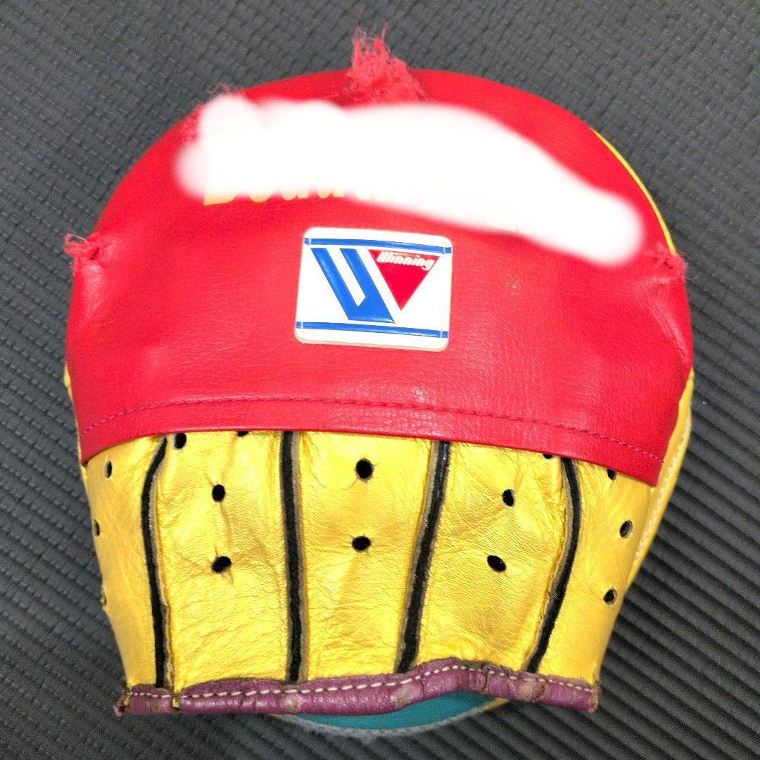 Winning 特注 パンチングミット 赤/金/緑