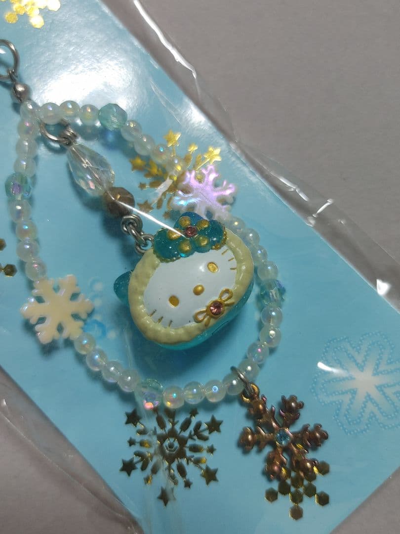 ハローキティ　2006年　スノーフレーク　ボールペン&ストラップビーズ