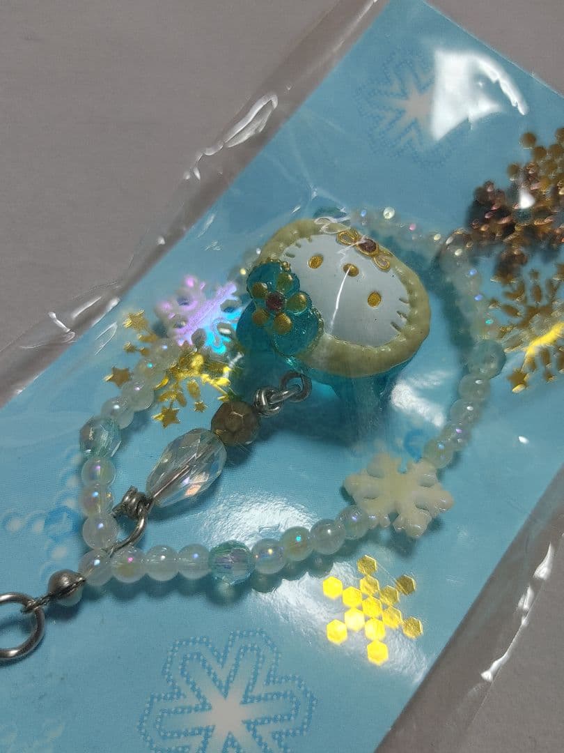 ハローキティ　2006年　スノーフレーク　ボールペン&ストラップビーズ