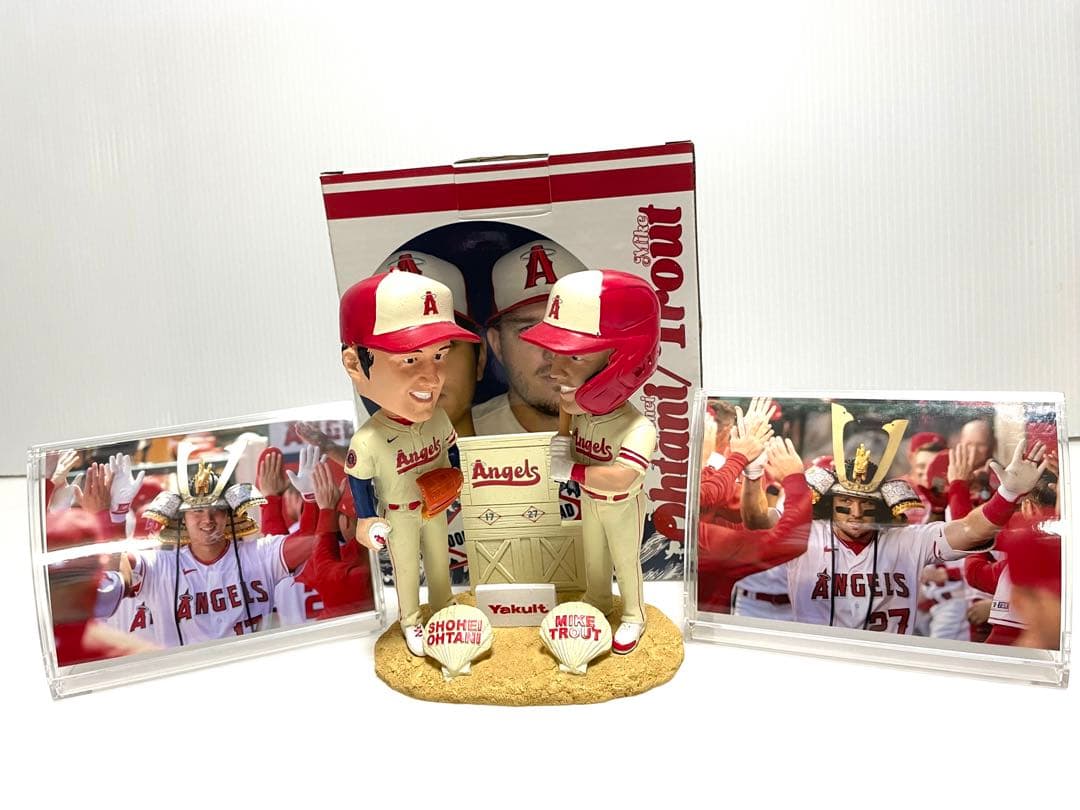 大谷翔平&マイクトラウトボブルヘッド人形＆フォトセット