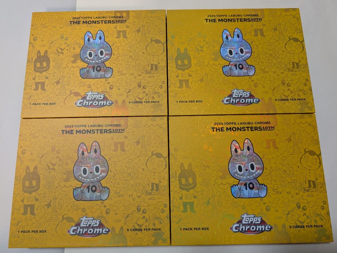 【4BOX分】2025 Topps Chrome Labubu ラブブ トレカ