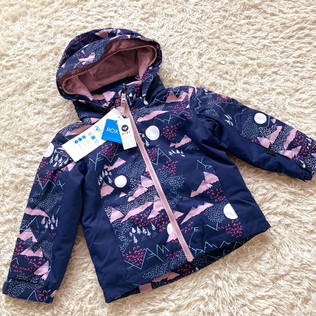 未使用 ROXY ロキシー スノージャケット スキーウェア 100cm 紺 紫