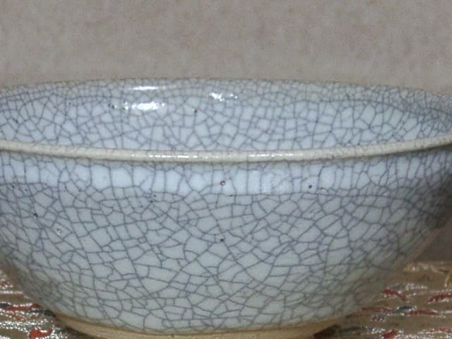 京焼・清水焼　宮下善寿作　氷裂手　茶碗　無傷　共箱　保証