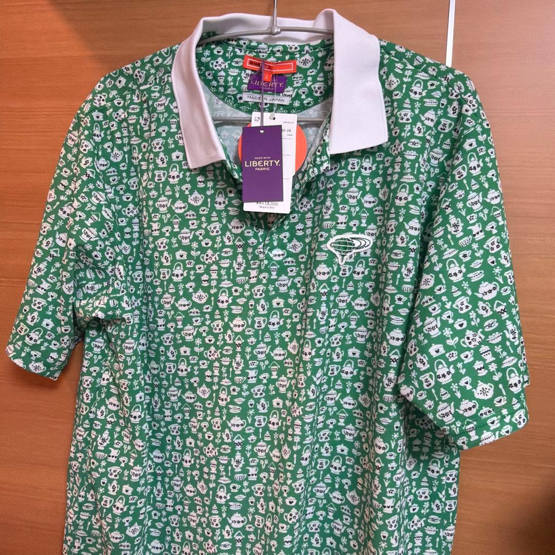 LIBERTY ティーポット柄 ポロシャツ