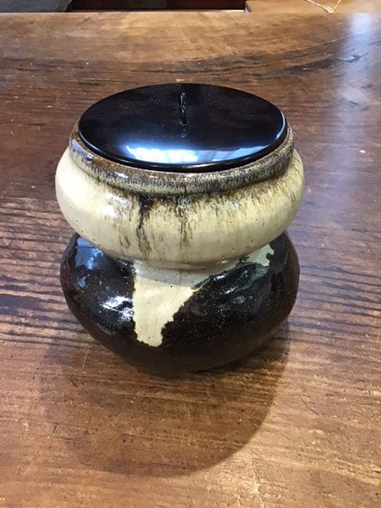 朝鮮唐絵水指　銘有