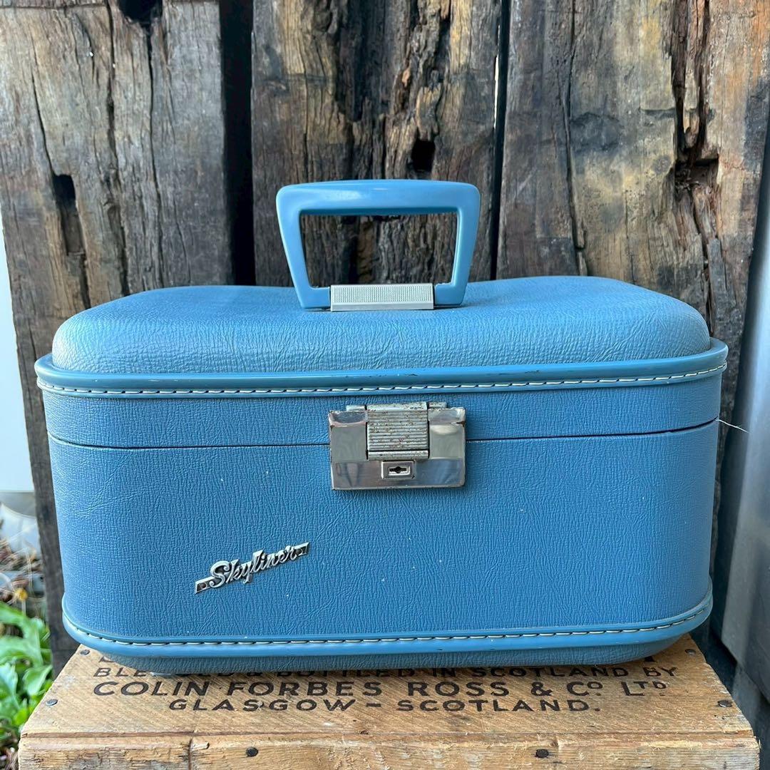 【USA vintage】スカイライナー トレインケース メイクボックス