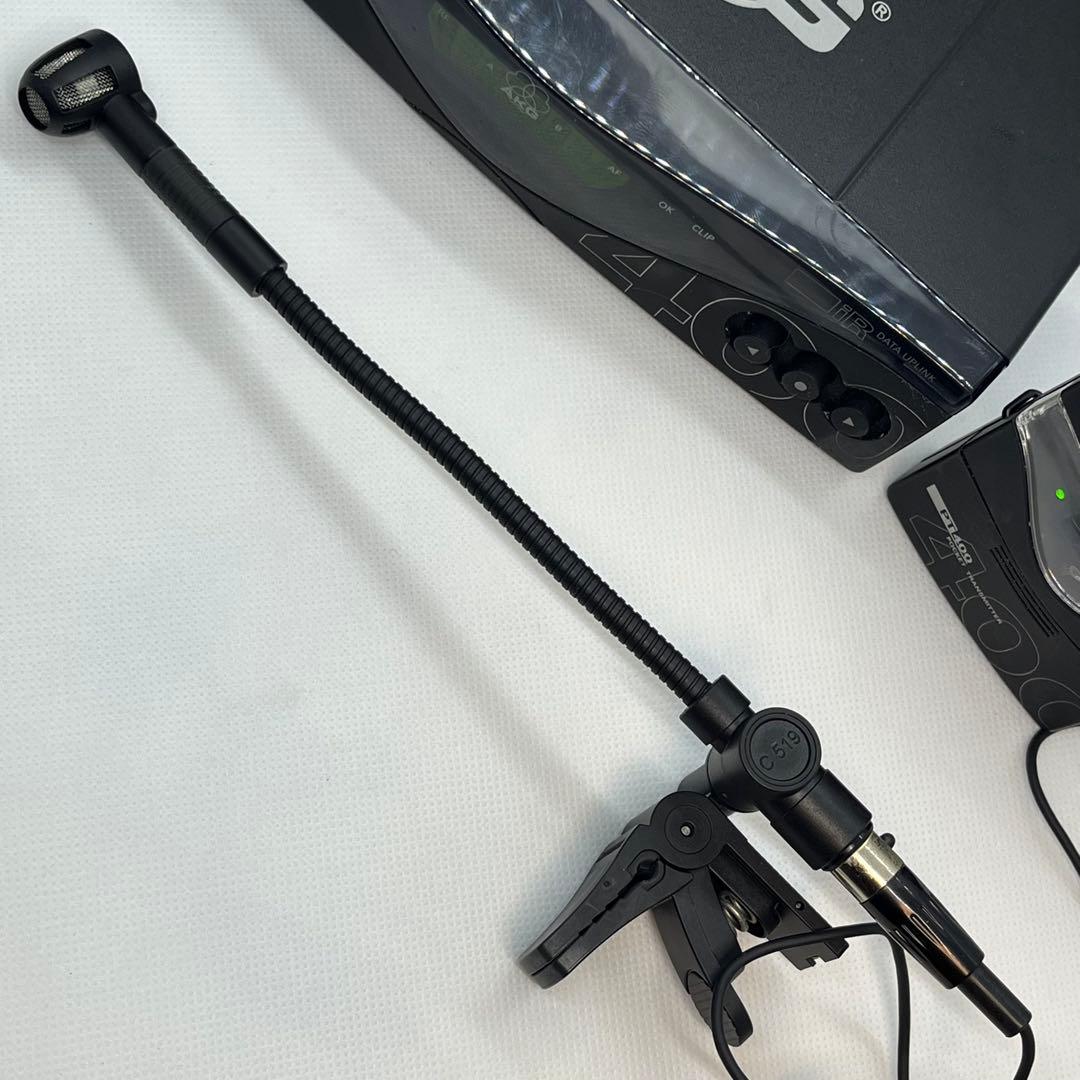 稼働品 AKG C519ML & PT 400 ワイヤレスマイクセット 管楽器用