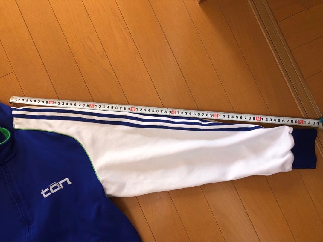 adidas トレーニングジャージ 青　桐蔭学園　上下