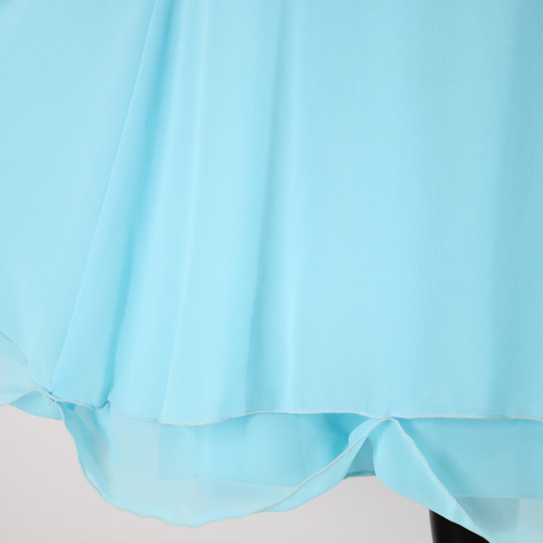 【日本製 社交ダンス衣装】スカイブルー CHACOTT ワンピース ドレス