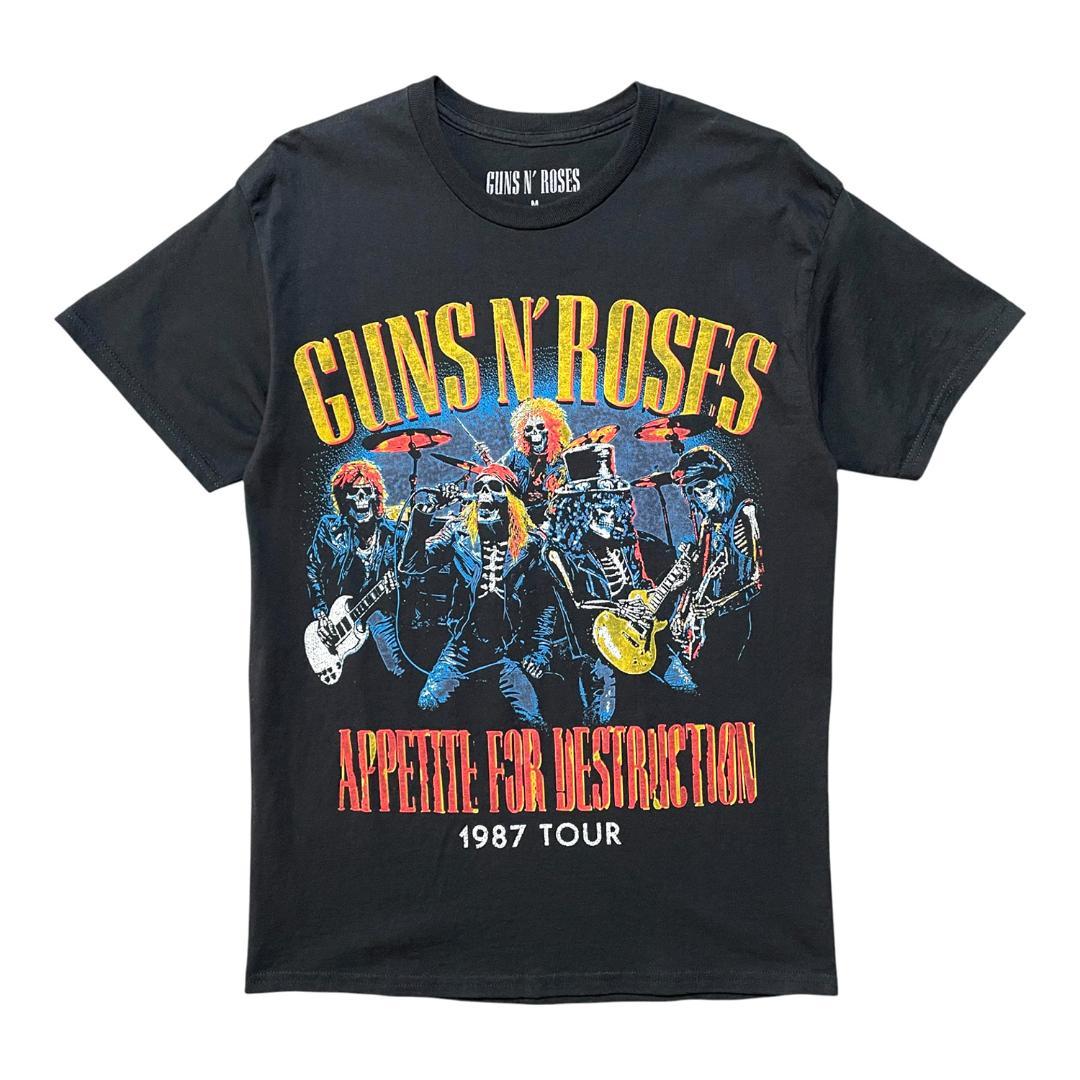 正規品 オフィシャル ガンズアンドローゼス 87'ツアー ロック バンドTシャツ