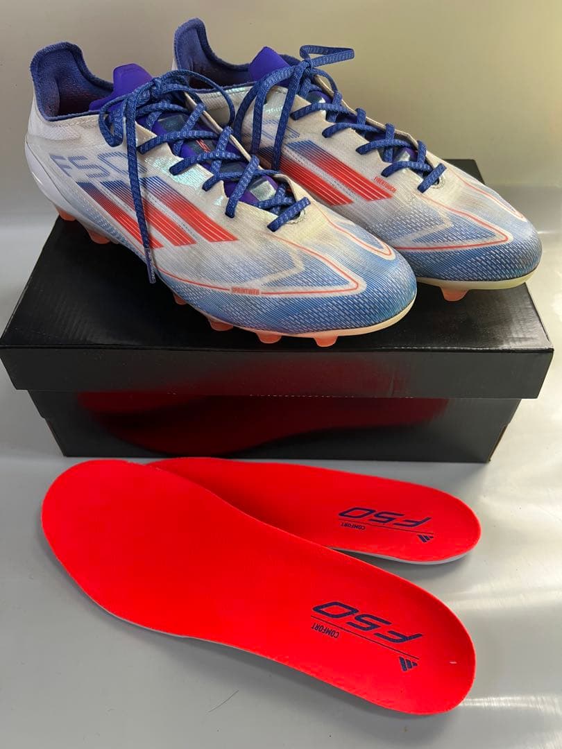 adidas F50 elite HG/AGホワイト/レッド/ブルー