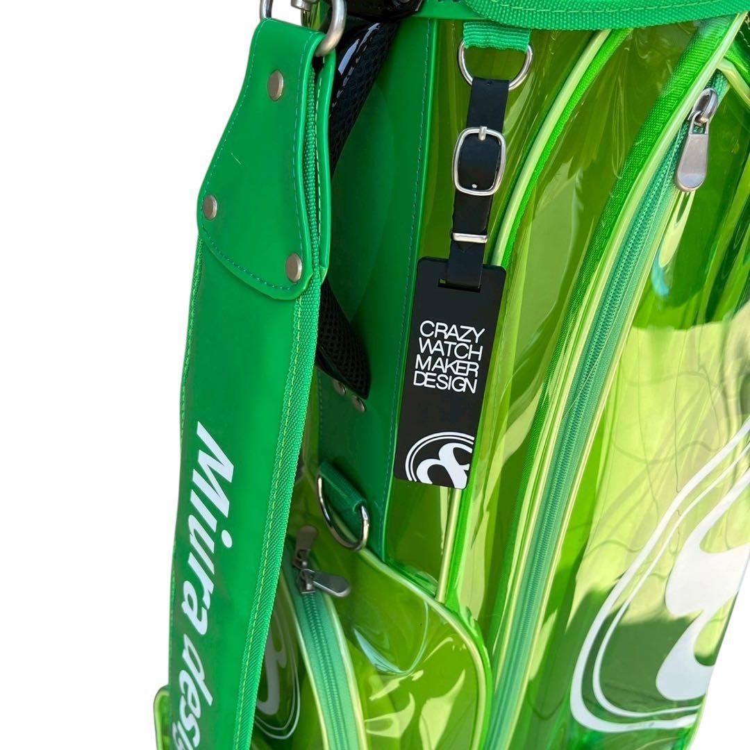 フランク三浦キャディバッグ イエローグリーン (透明緑色)