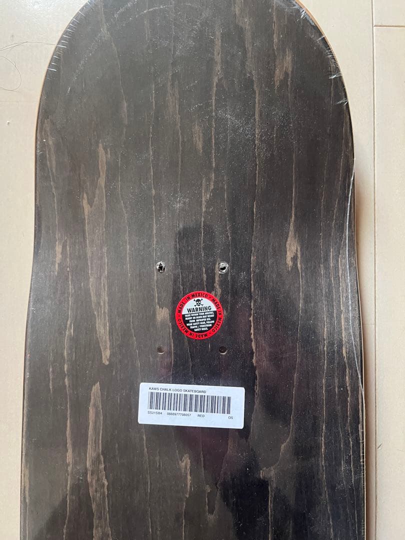 Supreme kaws スケートボード　赤