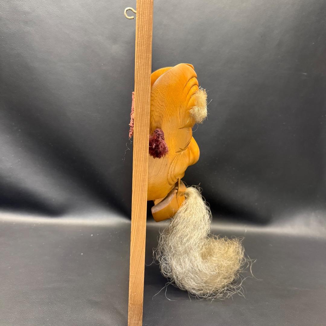 ◉Fc左1001 木彫 能面 翁 翁面 能楽 能 狂言 仮面 面 神聖 伝統的