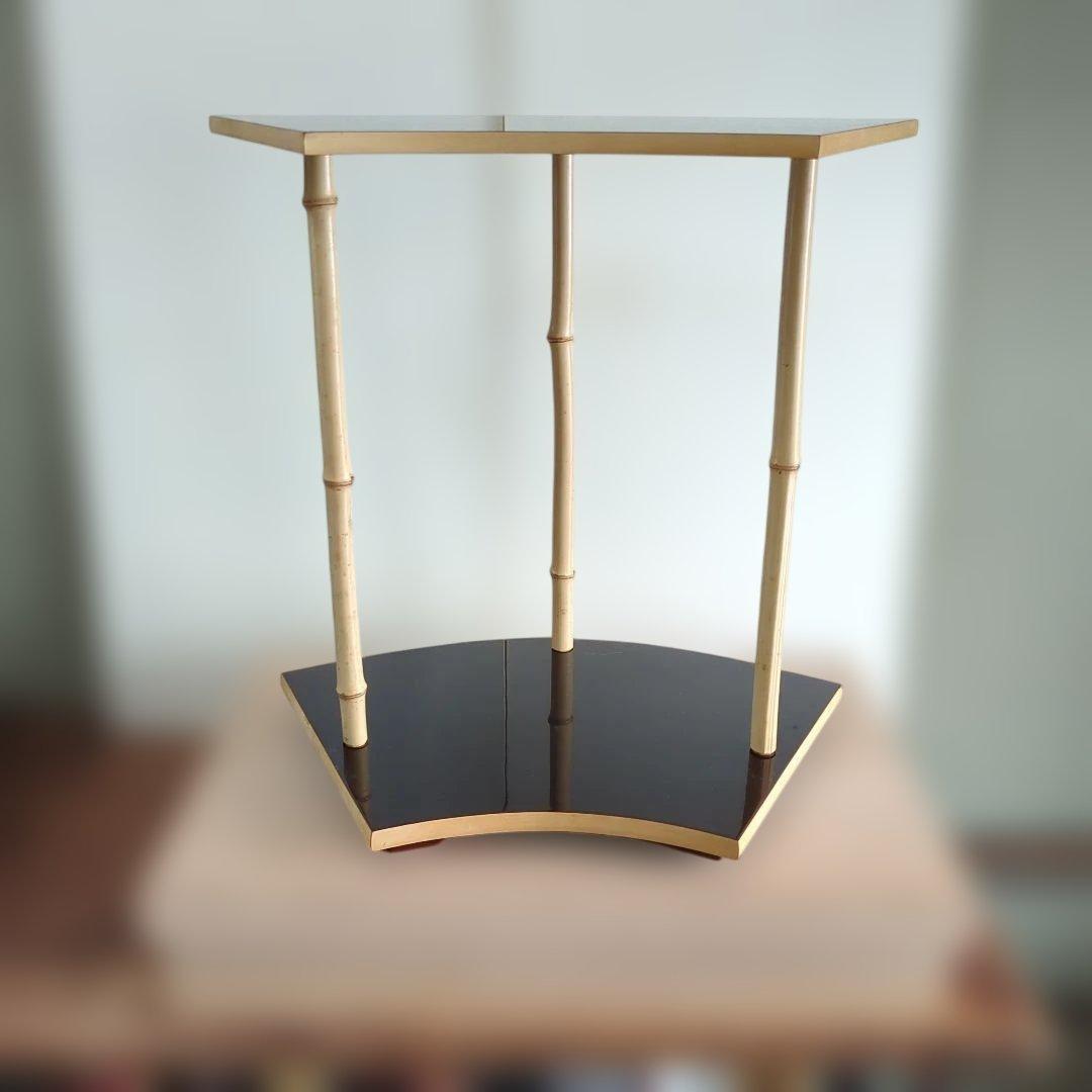 扇面棚 即中斎好 茶道具　棚　木製　漆器　組み立て式　在銘　木箱